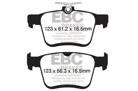EBC 2015+ Volkswagen GTI/Golf R (Mk7) Bluestuff Rear Brake Pads EBC Brake Pads - Racing  AXOPROS