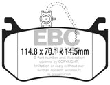 EBC 2016+ Alfa Romeo Giulia 2.9L Twin Turbo Yellowstuff Rear Brake Pads EBC Brake Pads - Performance  AXOPROS