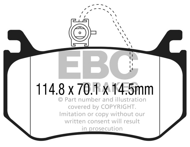 EBC 2016+ Alfa Romeo Giulia 2.9L Twin Turbo Yellowstuff Rear Brake Pads EBC Brake Pads - Performance  AXOPROS