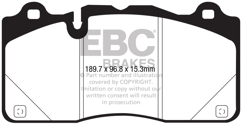 EBC 2016+ Cadillac CTS-V 6.2L Supercharged Yellowstuff Front Brake Pads EBC Brake Pads - Performance  AXOPROS