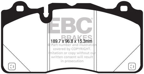 EBC 2016+ Cadillac CTS-V 6.2L Supercharged Yellowstuff Front Brake Pads EBC Brake Pads - Performance  AXOPROS