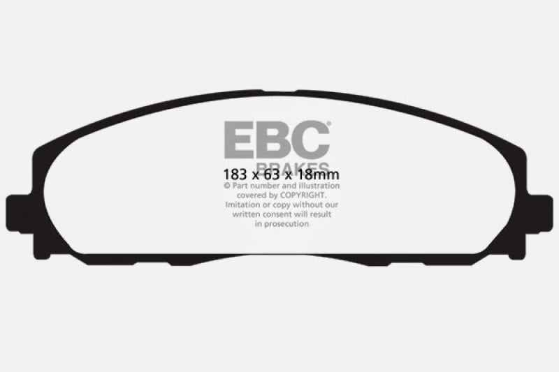 EBC 2016+ Chrysler Pacifica (Ru) 3.6L Extra Duty Front Brake Pads EBC Brake Pads - Performance  AXOPROS