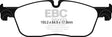EBC 2016+ Jaguar F-Pace 2.0L TD (180) Redstuff Front Brake Pads EBC Brake Pads - Performance  AXOPROS