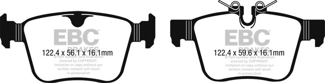 EBC 2016+ Jaguar F-Pace 2.0L TD (180) Ultimax2 Rear Brake Pads EBC Brake Pads - OE  AXOPROS