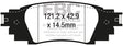 EBC 2016+ Lexus RX350 3.5L Yellowstuff Rear Brake Pads EBC Brake Pads - Performance  AXOPROS