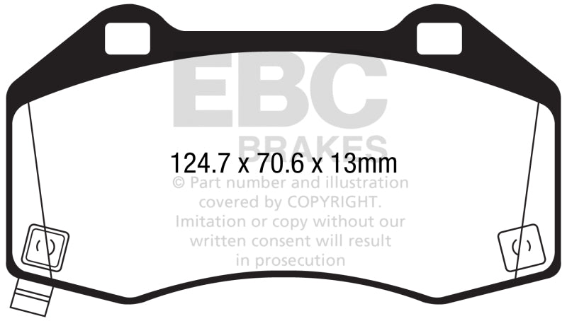 EBC 2016+ Mazda Miata MX-5 / 17-20 Fiat 124 Spider Abarth Yellowstuff Front Brake Pads EBC Brake Pads - Performance  AXOPROS