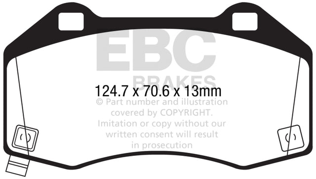 EBC 2016+ Mazda Miata MX-5 / 17-20 Fiat 124 Spider Abarth Yellowstuff Front Brake Pads EBC Brake Pads - Performance  AXOPROS