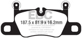 EBC 2016+ Porsche 911 (991/2 w/Cast Iron Rotors) 3.0TT Carrera Bluestuff Rear Brake Pads EBC Brake Pads - Racing  AXOPROS