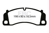 EBC 2016+ Porsche 911 (991/992) Carrera S 3.0TT (Cast Iron Rotor Only) Redstuff Front Brake Pads EBC Brake Pads - Performance  AXOPROS