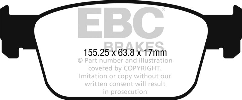 EBC 2017+ Audi A4 2.0L Turbo (B9) Redstuff Front Brake Pads EBC Brake Pads - Performance  AXOPROS