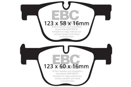 EBC 2017+ BMW 430 Coupe/Gran Coupe (F32/F33/F36) Bluestuff Rear Brake Pads EBC Brake Pads - Racing  AXOPROS