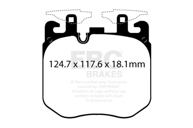 EBC 2017+ BMW (Alpina) B7 xDrive 4.4L Twin Turbo Yellowstuff Front Brake Pads EBC Brake Pads - Performance  AXOPROS