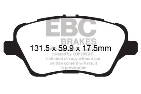 EBC 2017+ Ford Fiesta (MK7) Bluestuff Front Brake Pads EBC Brake Pads - Racing  AXOPROS