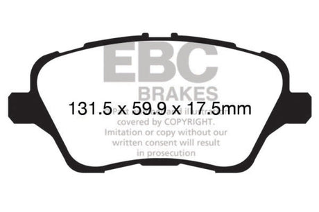EBC 2017+ Ford Fiesta (MK7) Bluestuff Front Brake Pads EBC Brake Pads - Racing  AXOPROS