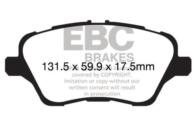 EBC 2017+ Ford Fiesta (MK7) Bluestuff Front Brake Pads EBC Brake Pads - Racing  AXOPROS
