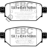 EBC 2017+ Mazda 3 2.0L Yellowstuff Rear Brake Pads EBC Brake Pads - Performance  AXOPROS