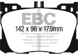 EBC 2017+ Mercedes-Benz E300 (W213) 2.0L Turbo Redstuff Front Brake Pads EBC Brake Pads - Performance  AXOPROS