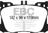 EBC 2017+ Mercedes-Benz E300 (W213) 2.0L Turbo Redstuff Front Brake Pads EBC Brake Pads - Performance  AXOPROS