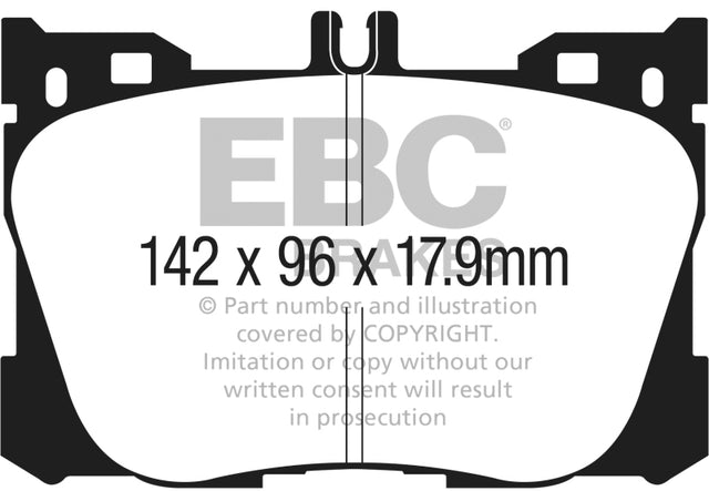 EBC 2017+ Mercedes-Benz E300 (W213) 2.0L Turbo Redstuff Front Brake Pads EBC Brake Pads - Performance  AXOPROS