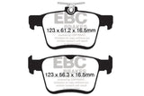 EBC 2017+ Volkswagen Atlas 2.0L Turbo Greenstuff Rear Brake Pads EBC Brake Pads - Performance  AXOPROS