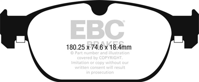 EBC 2017+ Volvo S90 2.0L Turbo Redstuff Front Brake Pads EBC Brake Pads - Performance  AXOPROS