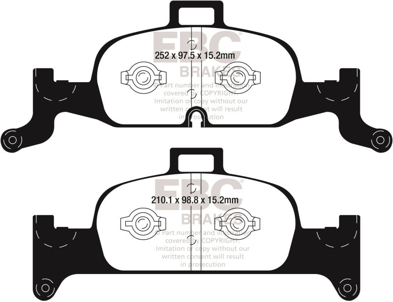EBC 2018+ Audi A4 Allroad Quattro 2.0L Turbo Redstuff Front Brake Pads EBC Brake Pads - Performance  AXOPROS