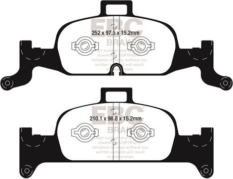 EBC 2018+ Audi A4 Allroad Quattro 2.0L Turbo Redstuff Front Brake Pads EBC Brake Pads - Performance  AXOPROS
