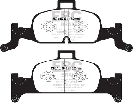EBC 2018+ Audi A4 Allroad Quattro 2.0L Turbo Redstuff Front Brake Pads EBC Brake Pads - Performance  AXOPROS