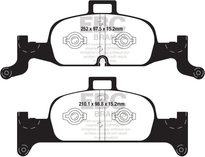 EBC 2018+ Audi A4 Allroad Quattro 2.0L Turbo Yellowstuff Front Brake Pads EBC Brake Pads - Performance  AXOPROS