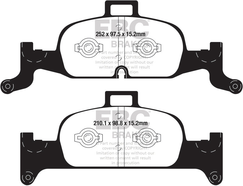 EBC 2018+ Audi A4 Allroad Quattro 2.0L Turbo Yellowstuff Front Brake Pads EBC Brake Pads - Performance  AXOPROS