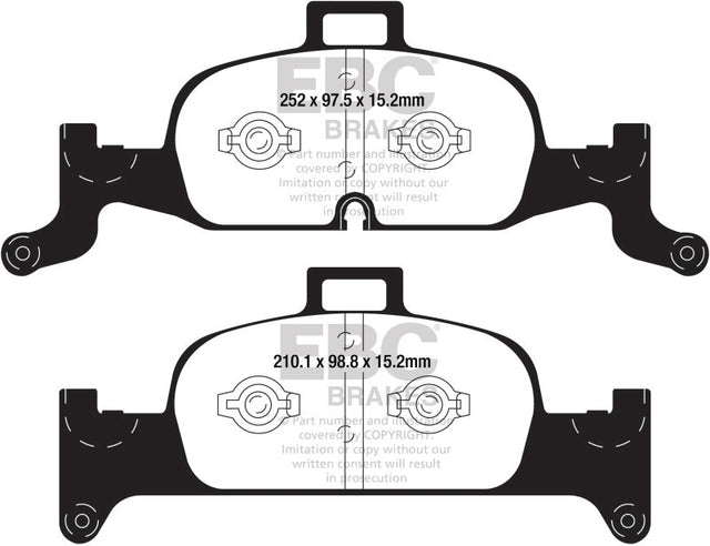 EBC 2018+ Audi A4 Allroad Quattro 2.0L Turbo Yellowstuff Front Brake Pads EBC Brake Pads - Performance  AXOPROS