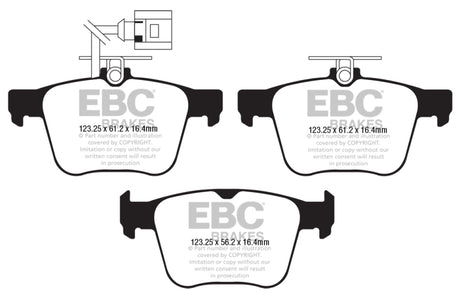 EBC 2018 Audi TT Quattro Redstuff Rear Brake Pads EBC Brake Pads - Performance  AXOPROS
