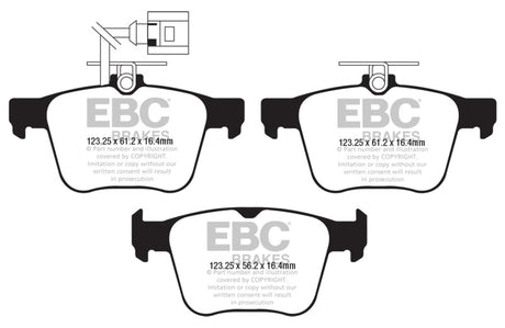 EBC 2018 Audi TT Quattro Redstuff Rear Brake Pads EBC Brake Pads - Performance  AXOPROS