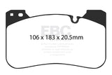 EBC 2018+ BMW M5 4.4TT (F90) Redstuff Front Brake Pads EBC Brake Pads - Performance  AXOPROS