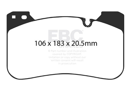 EBC 2018+ BMW M5 4.4TT (F90) Redstuff Front Brake Pads EBC Brake Pads - Performance  AXOPROS