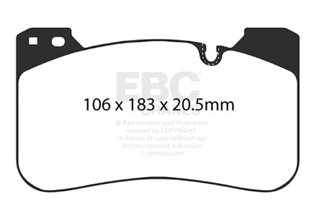 EBC 2018+ BMW M5 4.4TT (F90) Yellowstuff Front Brake Pads EBC Brake Pads - Performance  AXOPROS
