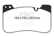 EBC 2018+ BMW M5 F90 Bluestuff Front Brake Pads EBC Brake Pads - Racing  AXOPROS