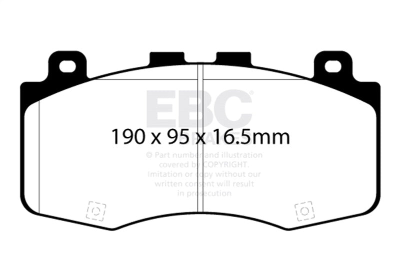 EBC 2018+ Jeep Grand Cherokee Trackhawk Yellowstuff Front Brake Pads EBC Brake Pads - Performance  AXOPROS