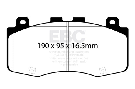 EBC 2018+ Jeep Grand Cherokee Trackhawk Yellowstuff Front Brake Pads EBC Brake Pads - Performance  AXOPROS