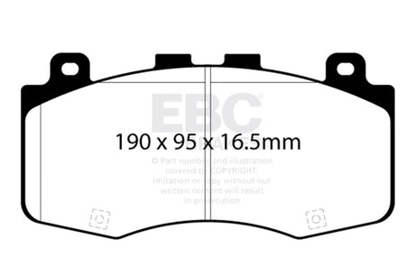 EBC 2018+ Jeep Grand Cherokee Trackhawk Yellowstuff Front Brake Pads EBC Brake Pads - Performance  AXOPROS