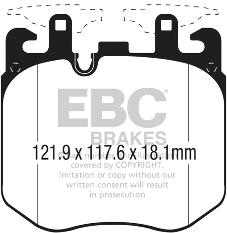EBC 2019+ BMW X7 Bluestuff Front Brake Pads EBC Brake Pads - Racing  AXOPROS