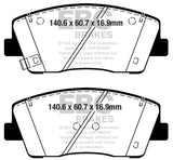 EBC 2019+ Genesis G70 2.0T Redstuff Front Brake Pads EBC Brake Pads - Performance  AXOPROS