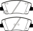 EBC 2019+ Genesis G70 2.0T Redstuff Front Brake Pads EBC Brake Pads - Performance  AXOPROS