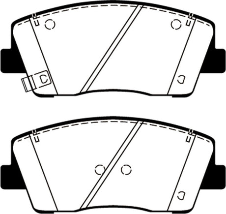 EBC 2019+ Genesis G70 2.0T Redstuff Front Brake Pads EBC Brake Pads - Performance  AXOPROS