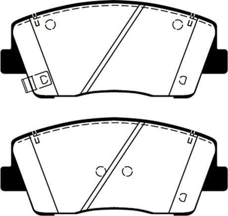 EBC 2019+ Genesis G70 2.0T Yellowstuff Front Brake Pads EBC Brake Pads - Performance  AXOPROS