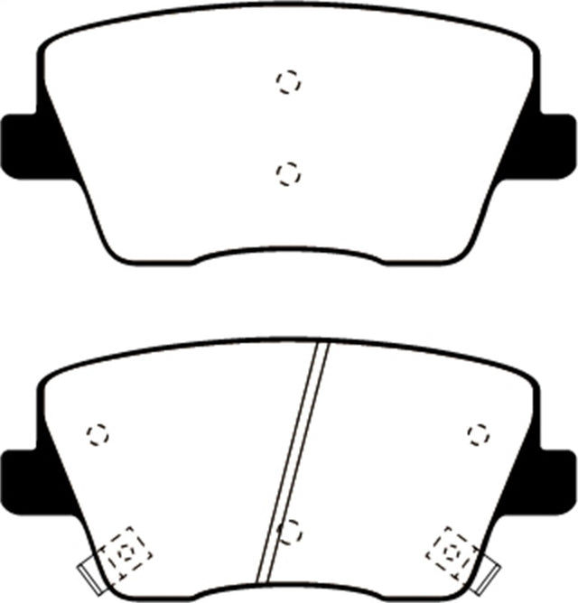 EBC 2019+ Hyundai Veloster N (2nd Gen) 2.0L Turbo Greenstuff Rear Brake Pads EBC Brake Pads - Performance  AXOPROS
