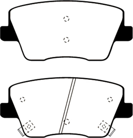 EBC 2019+ Hyundai Veloster N (2nd Gen) 2.0L Turbo Yellowstuff Rear Brake Pads EBC Brake Pads - Performance  AXOPROS
