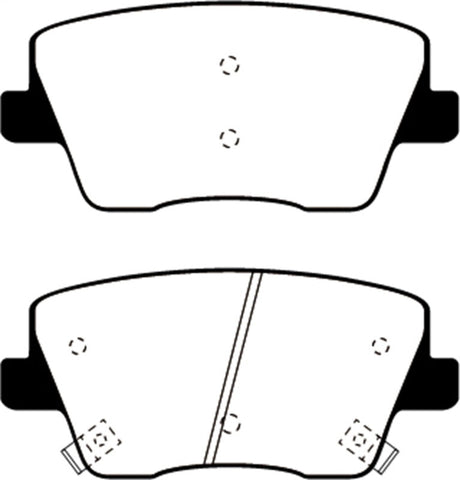 EBC 2019+ Hyundai Veloster N (2nd Gen) 2.0L Turbo Yellowstuff Rear Brake Pads EBC Brake Pads - Performance  AXOPROS