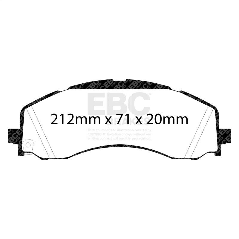 EBC 2020+ Ram 2500 HD 6.4L Greenstuff Front Brake Pads EBC Brake Pads - Performance  AXOPROS