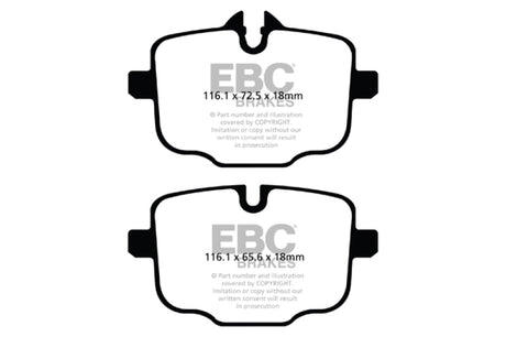 EBC 2021+ BMW M3/M4 3.0TT (G80/G82/G83) Yellowstuff Rear Brake Pads EBC Brake Pads - Performance  AXOPROS